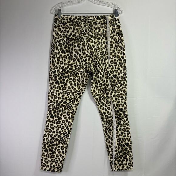 Frame Ali High Rise Cigarette Leopard Print Jeans Size 28 KK0709 - Picture 3 of 9